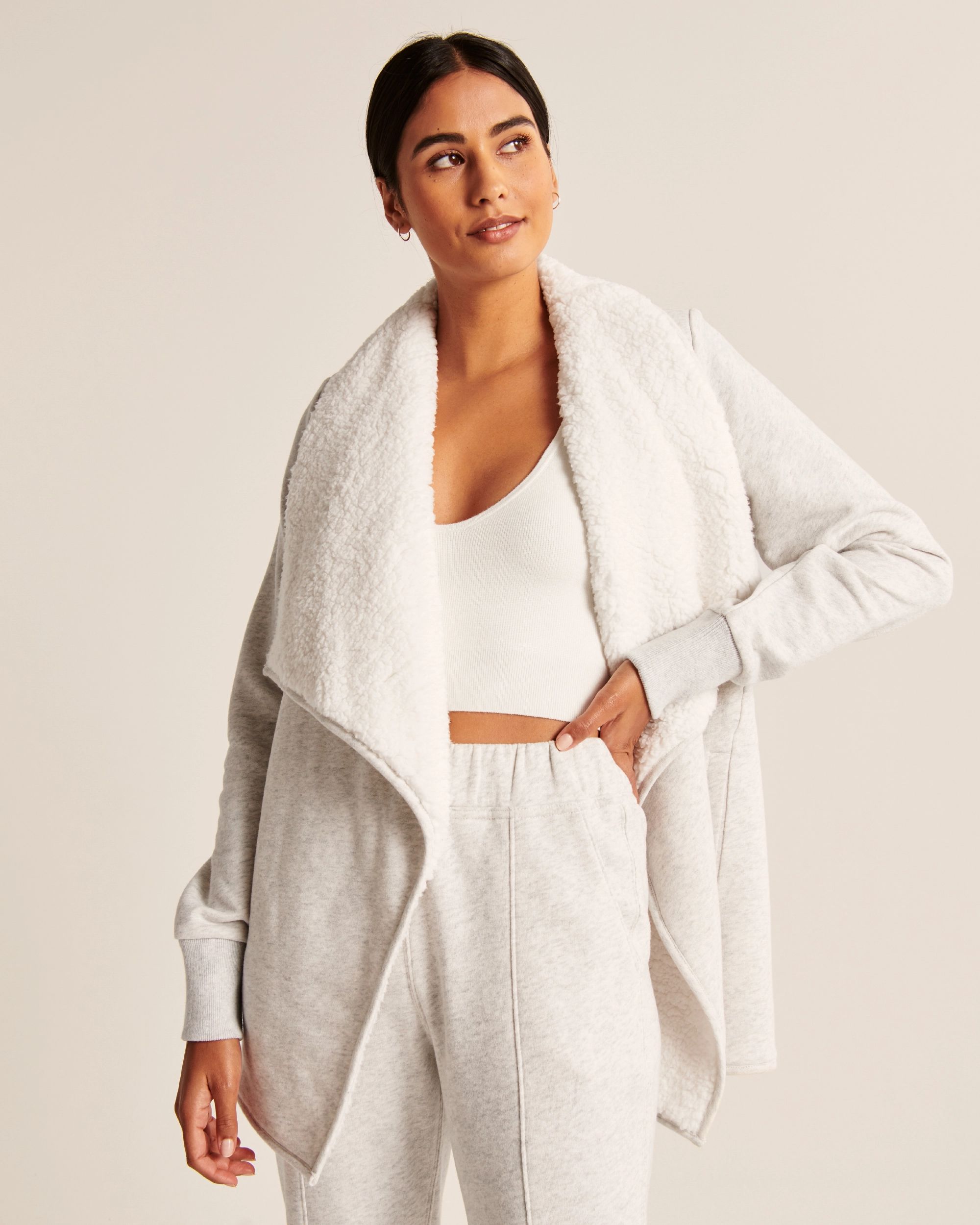 Sherpa-Lined Cardigan | Abercrombie & Fitch (US)