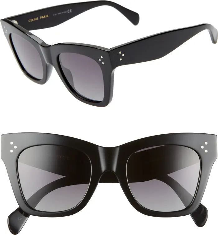 CELINE 50mm Polarized Square Sunglasses | Nordstrom | Nordstrom