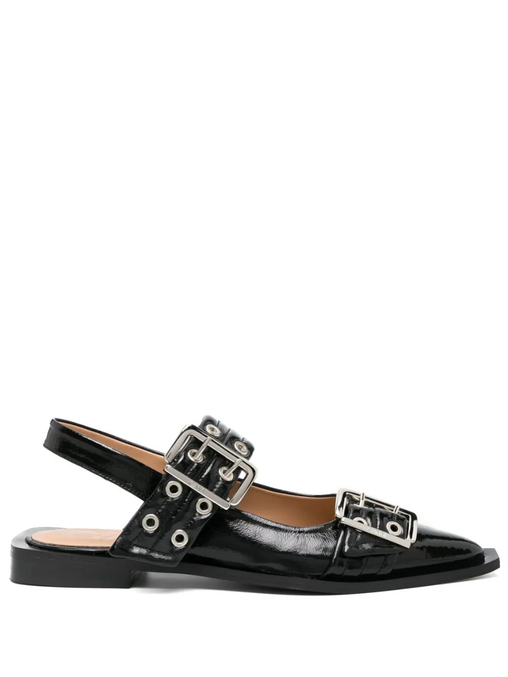 GANNI eyelet-detail Slingback Pumps - Farfetch | Farfetch Global