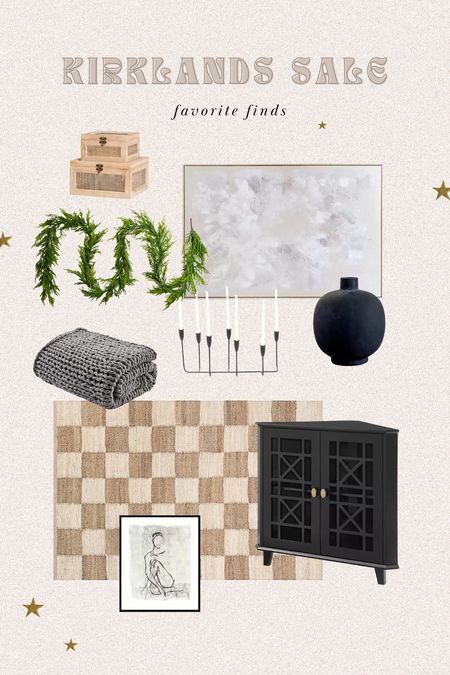 Huge Kirklands Sale right now! Up to 75% off + 25% off and free shipping! And this Norfolk Pine Garland is THE best for Christmas — highly recommend ordering now, it sells out so fast & is on major sale today! 

Christmas garland | pine garland |  checkered trend | checker rug | checkered jute rug | corner table | black furniture | neutral furniture | Kirklands sale alert | ceramic vase | fall home decor | neutral home decor | black vase | neutral wall art | white wall art | abstract art | gray chunky knit blanket | chunky knit throw blanket | candle centerpiece 

#LTKSeasonal #LTKhome #LTKsalealert