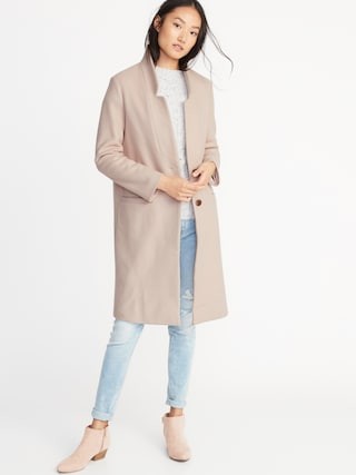 Long Soft-Brushed Coat for Women | Old Navy US