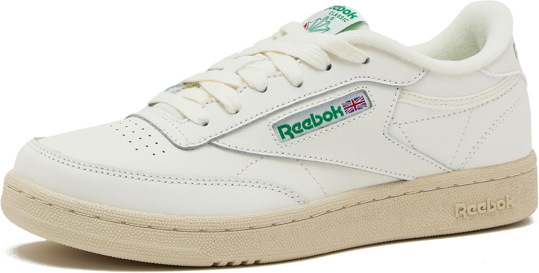 Reebok Club C Sneaker, Chalk/Chalk/Glen Green, 13.5 US Unisex Little Kid | Amazon (US)