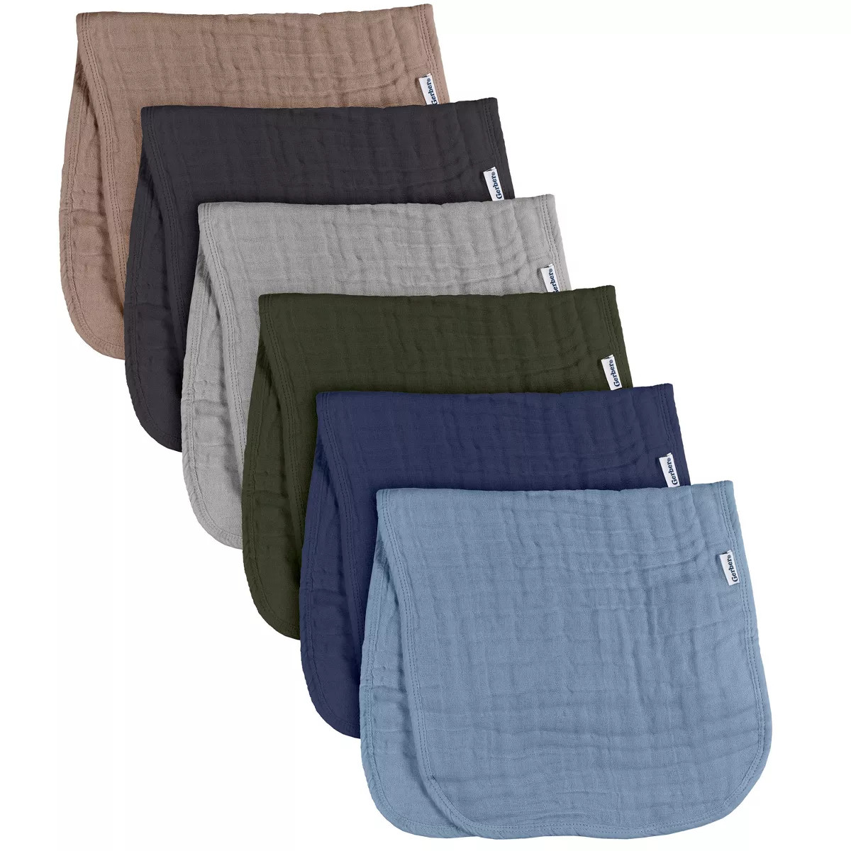 Gerber Baby Boys' and Girls' Muslin Burp Cloths, 6-Pack | Target