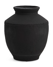14in Textured Terracotta Urn Vase | Marshalls