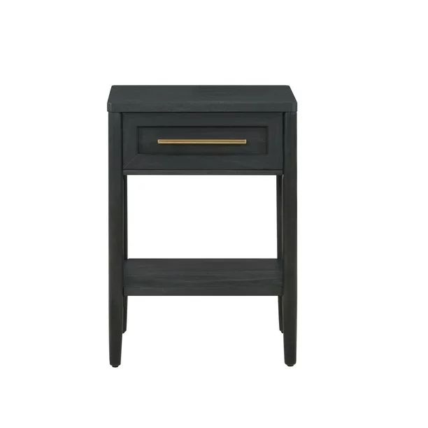 Better Homes & Gardens Oaklee Square End Table with Small Storage Drawer, Charcoal Finish | Walmart (US)