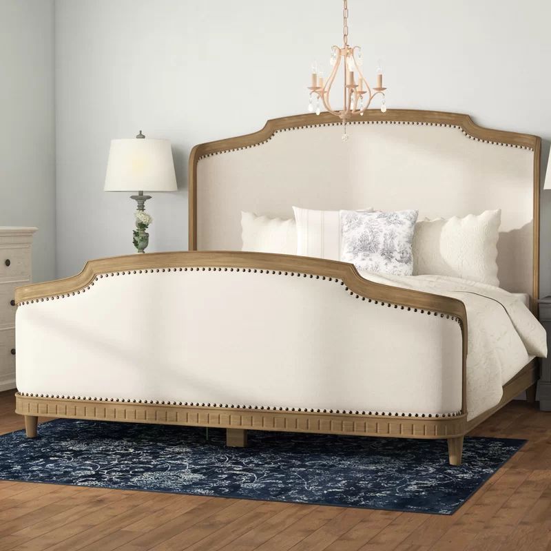 Corsica Tufted Solid Wood and Upholstered Low Profile Standard Bed | Wayfair North America