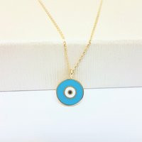 14K Real Solid Gold Evil Eye Necklace, Turquoise Necklace, Necklaces For Women Jewelry Good Luck | Etsy (US)