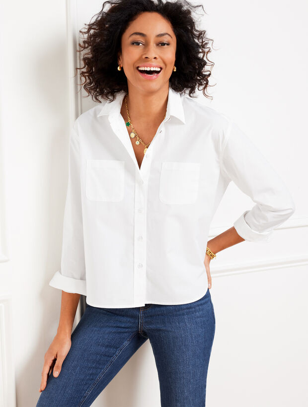 Poplin Short Shirt | Talbots