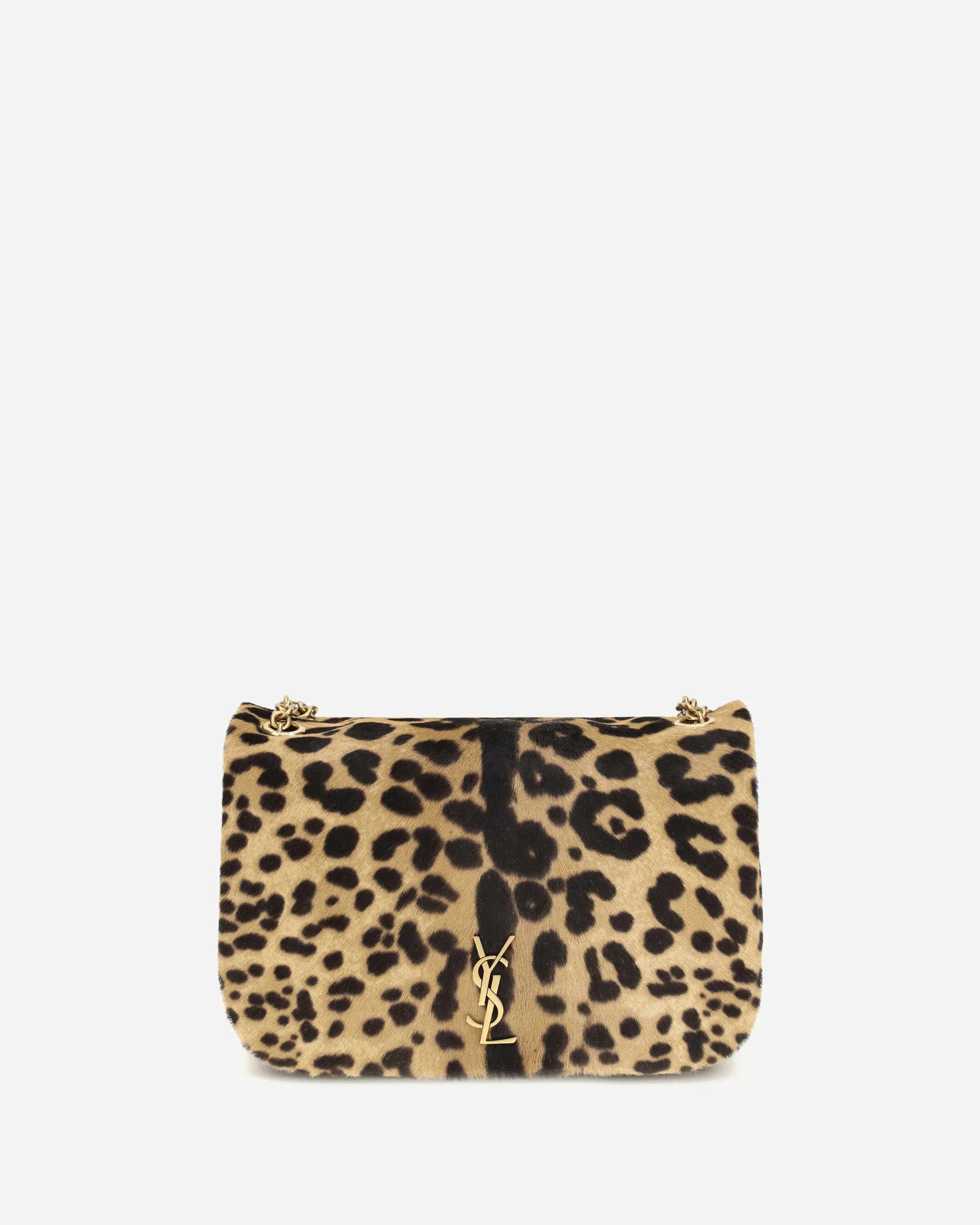 SAINT LAURENT Jamie mini leopard print Shoulder Bag Female UNI | Base Blu