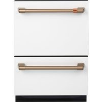 Cafe Dishwasher Double Drawer in Matte White size 34 H x 23 9/16 W x 25-3/16 D | CDD420P4TW2 | Cafe Appliances (US)