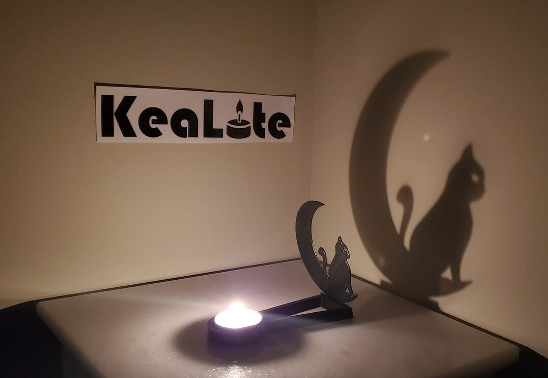 Kealite Celestial Cat Shadow Caster tealight Candle Sold Separately buy Any 2 Kealites & Get Free... | Etsy (US)