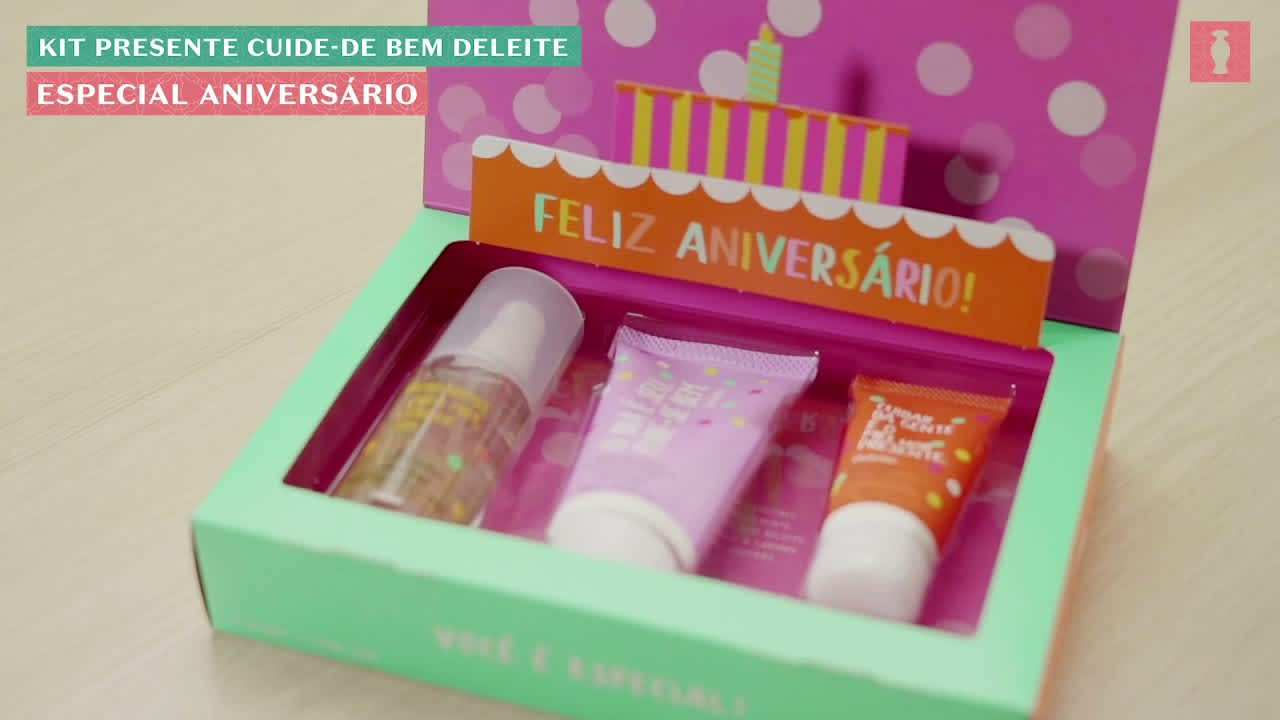 Kit Presente Cuide-se Bem Deleite Feliz Aniversário: Loção Corporal 75ml + Body Splash 60ml + ... | oBoticario (BR)