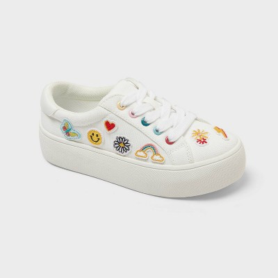 Kids' Wren Platform Lace-Up Sneakers - Cat & Jack™ White 13 | Target