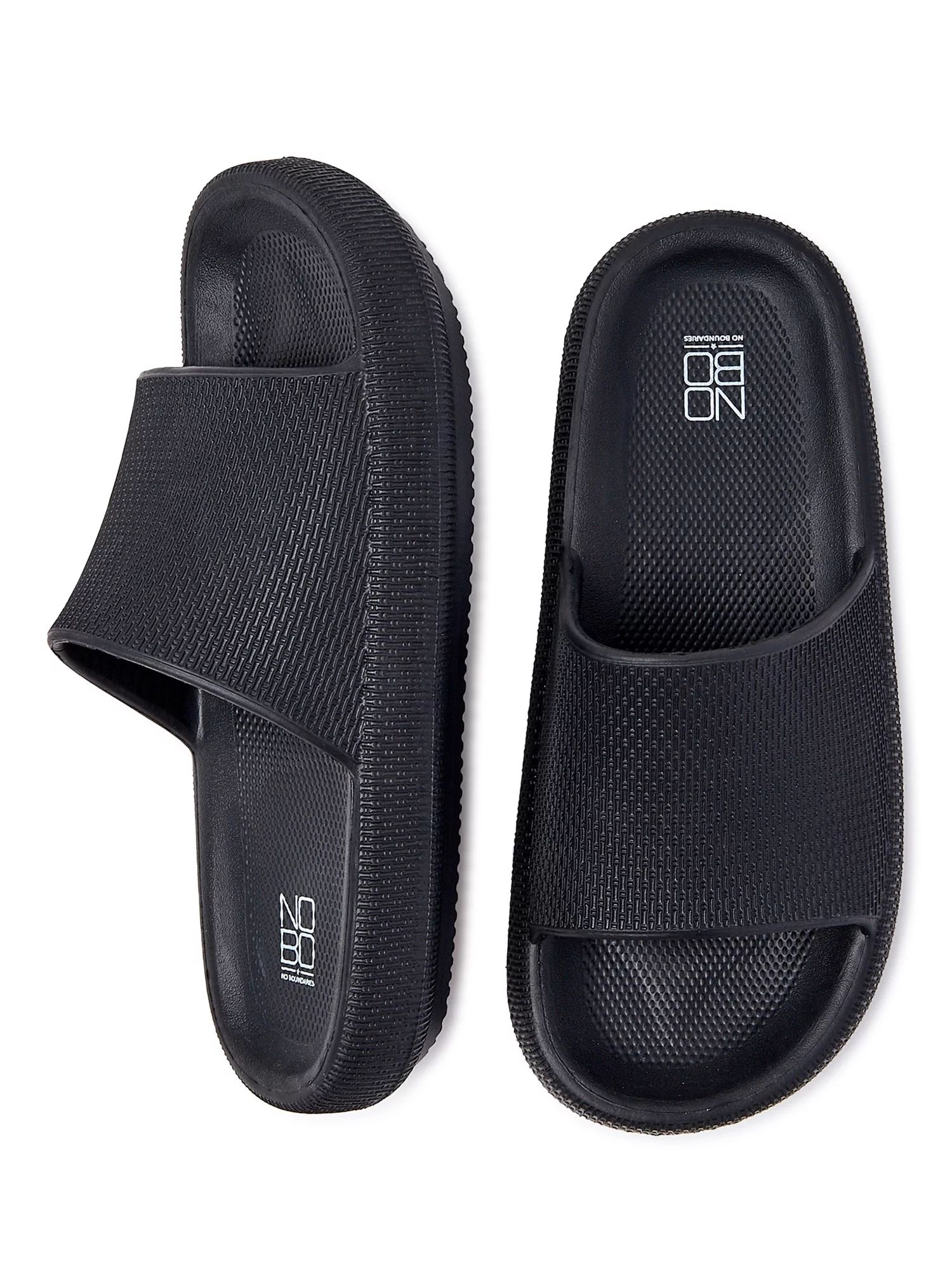 No Boundaries Women's Comfort Slide Sandals - Wide Width Available | Walmart (US)