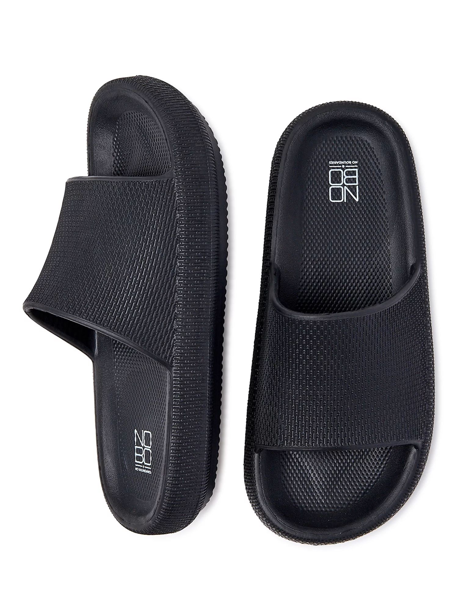 No Boundaries Women's Comfort Slide Sandals - Wide Width Available - Walmart.com | Walmart (US)
