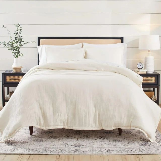Better Homes & Gardens 3-Piece Cream Gauze Comforter Set, Adult Full/Queen | Walmart (US)
