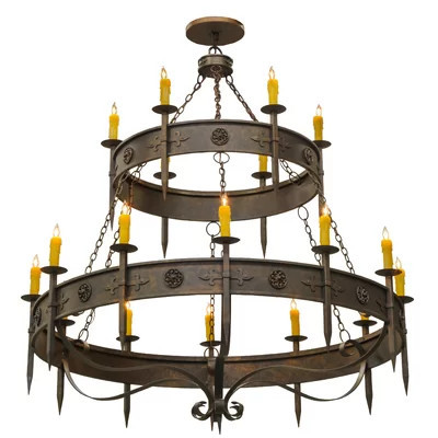 69" Wide Calandra 18 Light Two Tier Chandelier | Wayfair North America