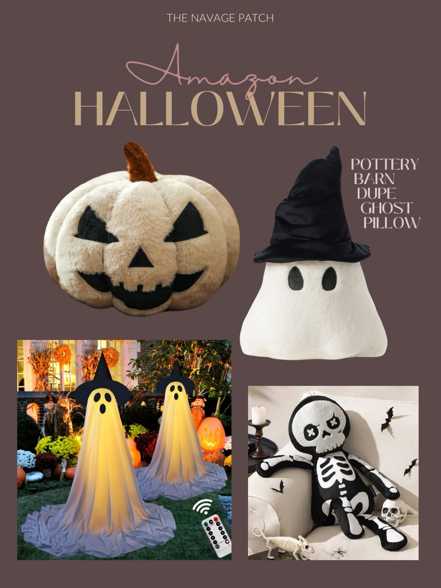 Amazon Halloween decor, PB dupe ghost pillow, jack-o-lantern pillow, light-up ghosts


#LTKFindsUnder50 #LTKHome #LTKSeasonal