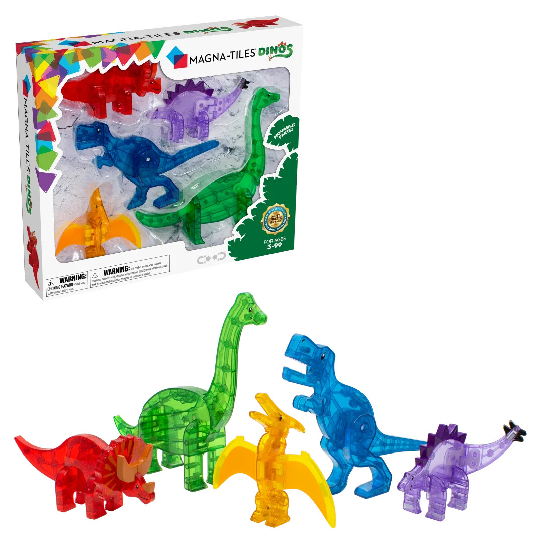 MAGNA-TILES Dinos 5-Piece Magnetic Construction Set, The ORIGINAL Magnetic Building Brand | Walmart (US)