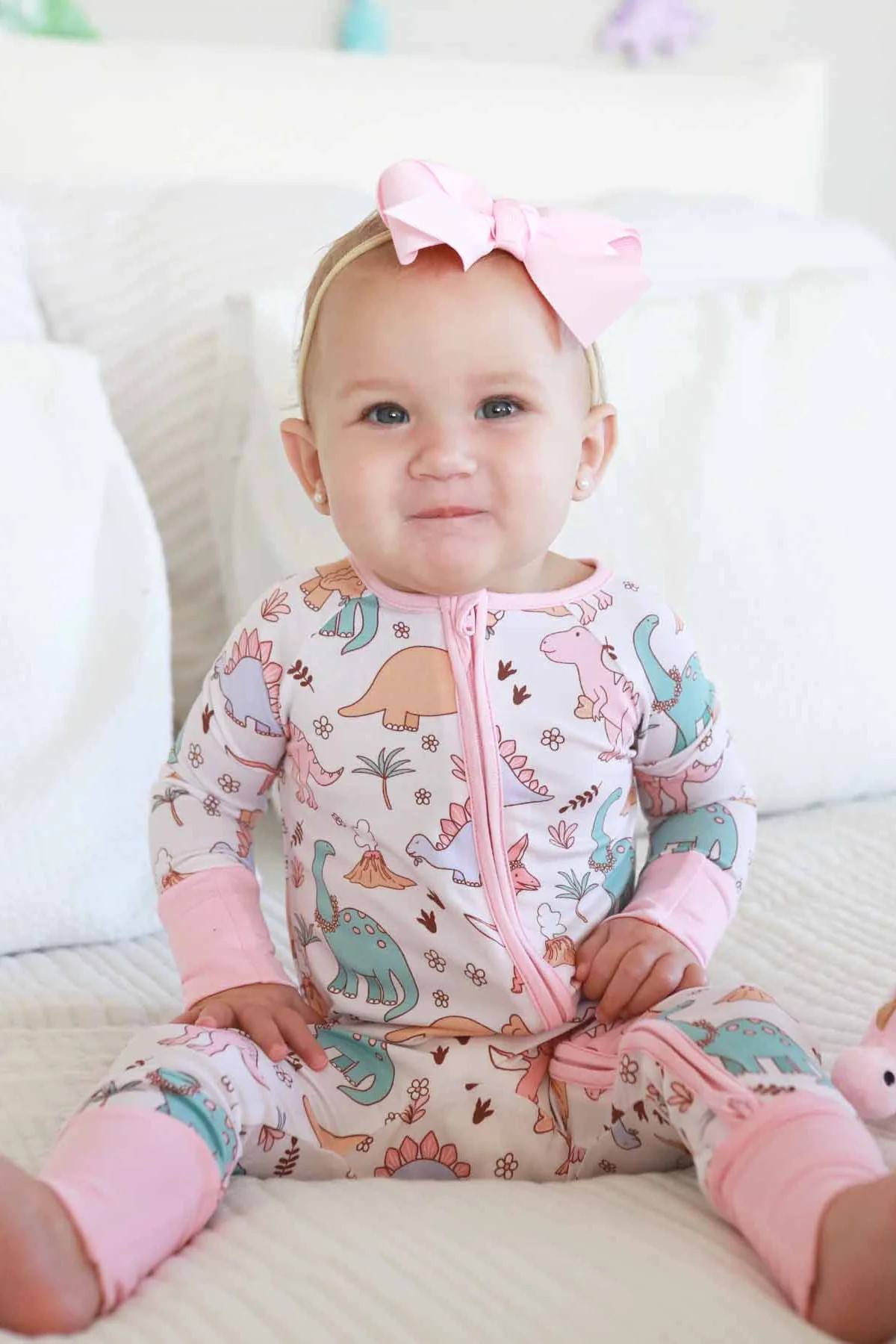 Dolly's Dinos Convertible Zip Romper | Caden Lane