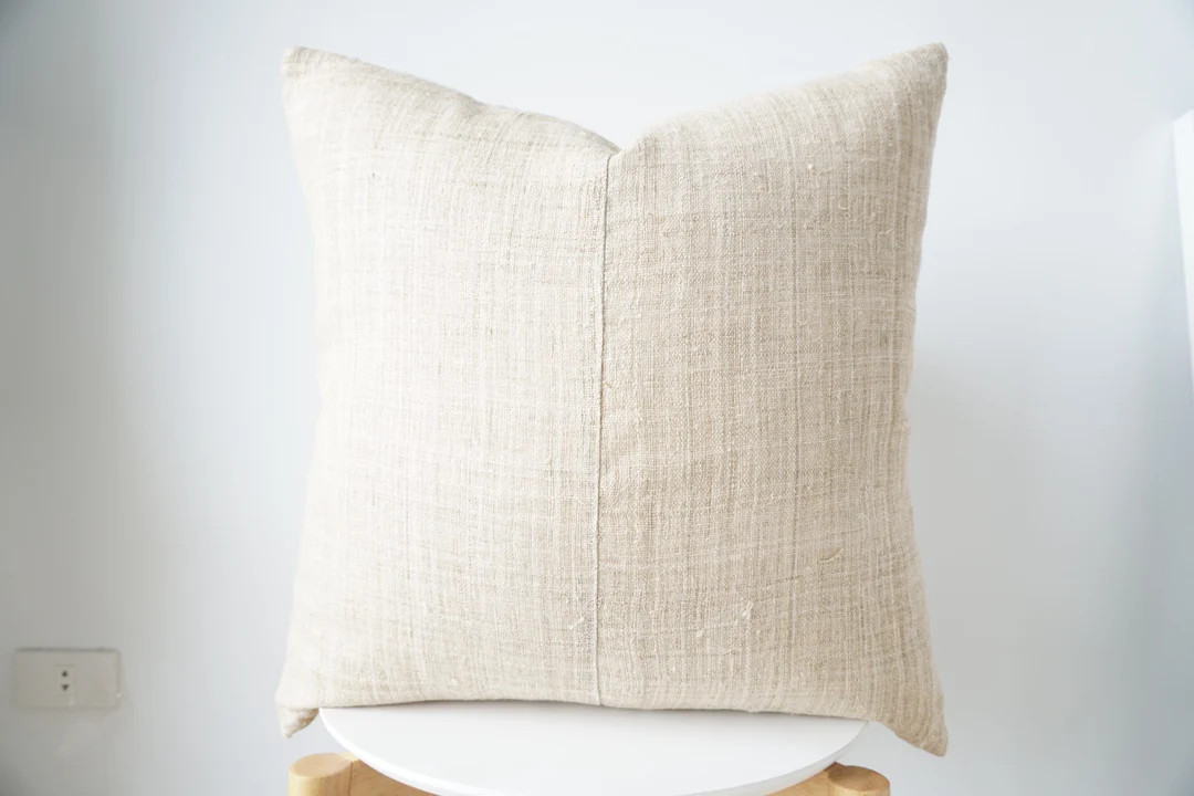 Beige White Cream Striped Pillow Cover | Etsy (US)