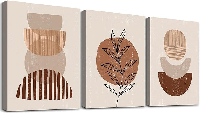 Minimalist Wall Art Boho Bedroom Decor For Women Boho Botanical Wall Art Neutral Wall Art Boho De... | Amazon (US)