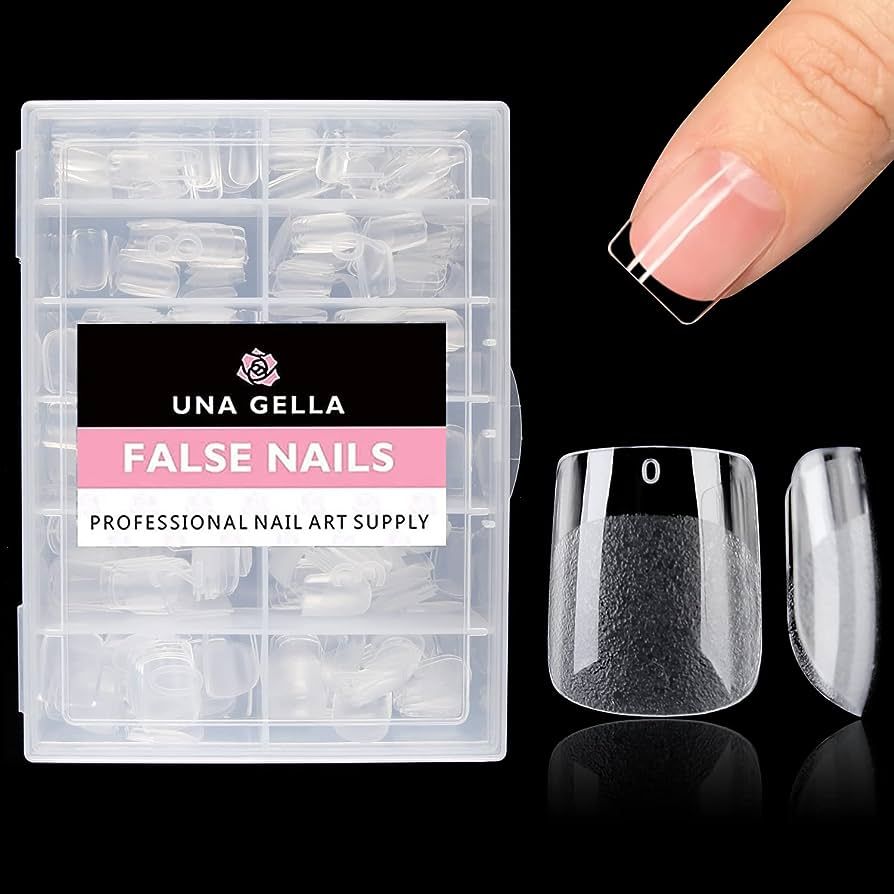 UNA GELLA Extra Short Square Fake Nails XS 216pcs Pre-shape Extra Short Square Press on Nails Ext... | Amazon (US)
