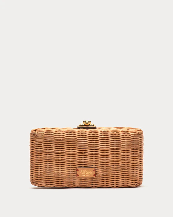 Pepper Wicker Clutch - Off White | Frances Valentine