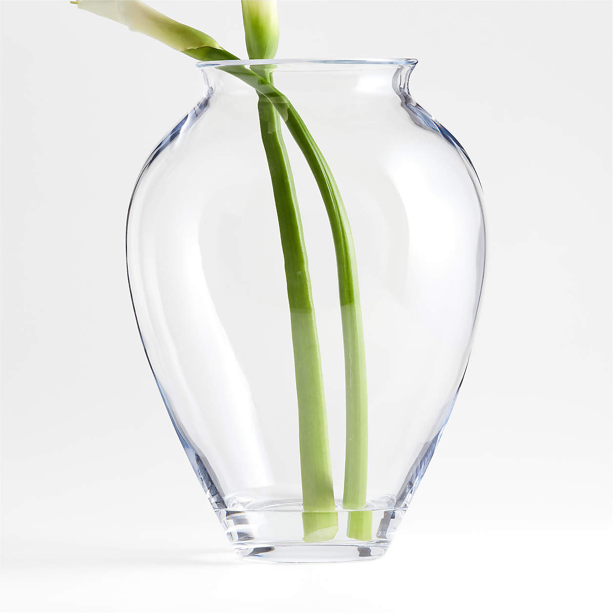 Ophelia Clear Hand Blown Glass Large Vase 17" + Reviews | Crate & Barrel | Crate & Barrel