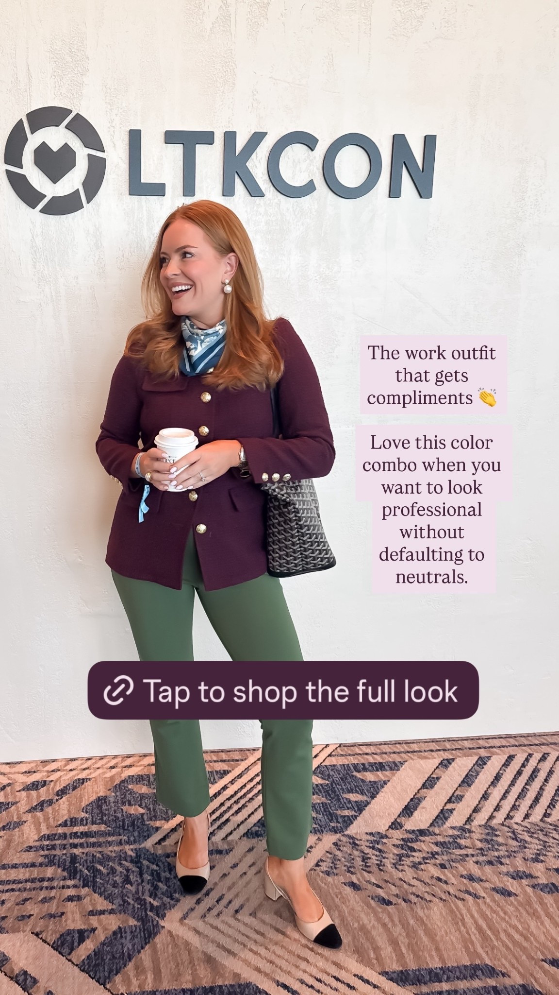 The work outfit that gets compliments 👏

Love this color combo when you want to look professional without defaulting to neutrals. @tuckernuck 
@shop.ltk 
@ltk.creators