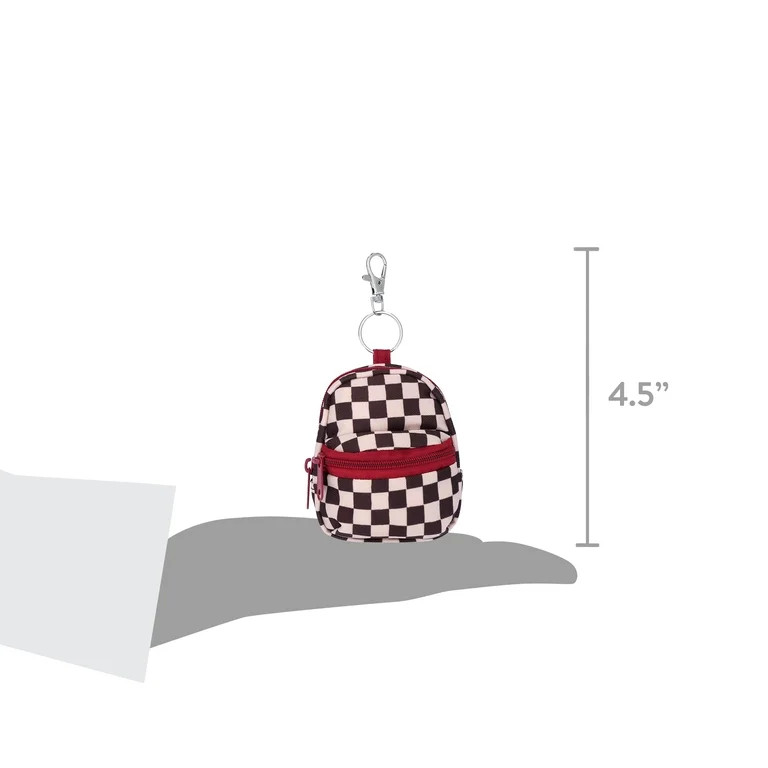Pen+Gear Western Checkered Mini Backpack Charm, Black and White, 3.55 Inch | Walmart (US)