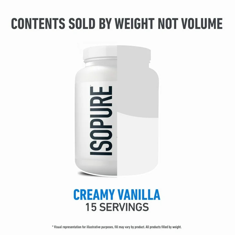Isopure Zero Carb 100% Whey Protein Isolate Vanilla Protein Powder, 25g, 15 Servings | Walmart (US)
