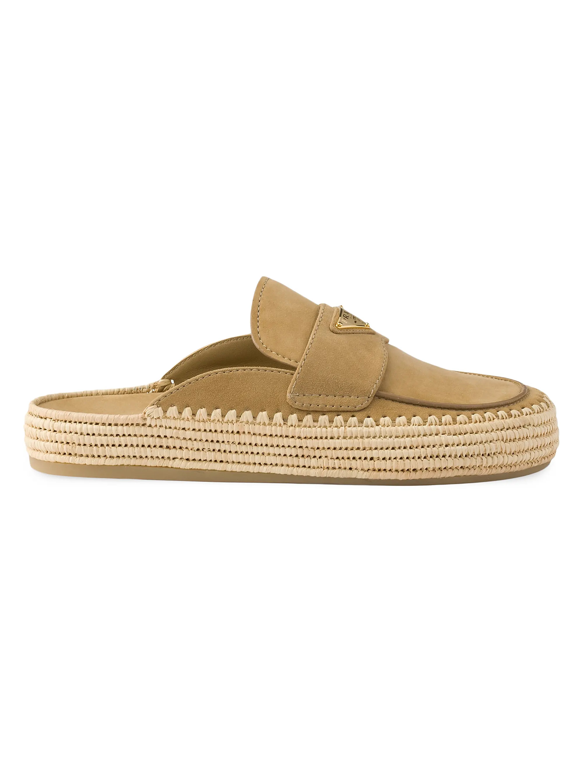 Prada Suede Flatform Mules | Saks Fifth Avenue | Saks Fifth Avenue