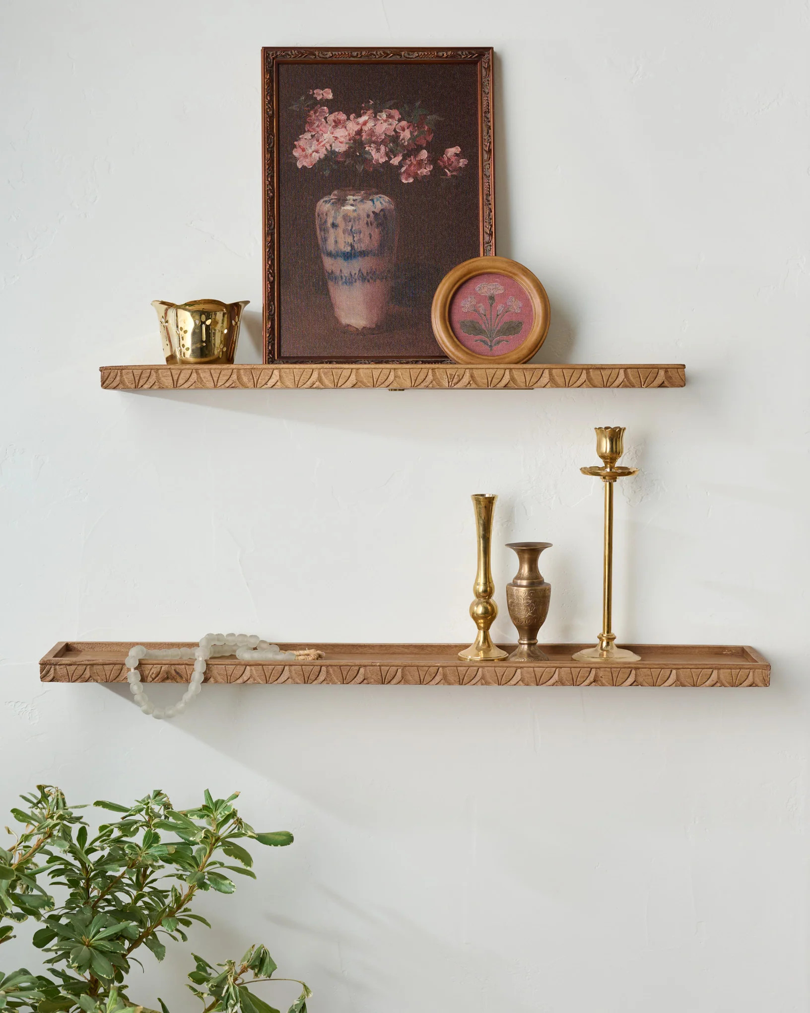 Beckett Carved Wood Shelf | Magnolia
