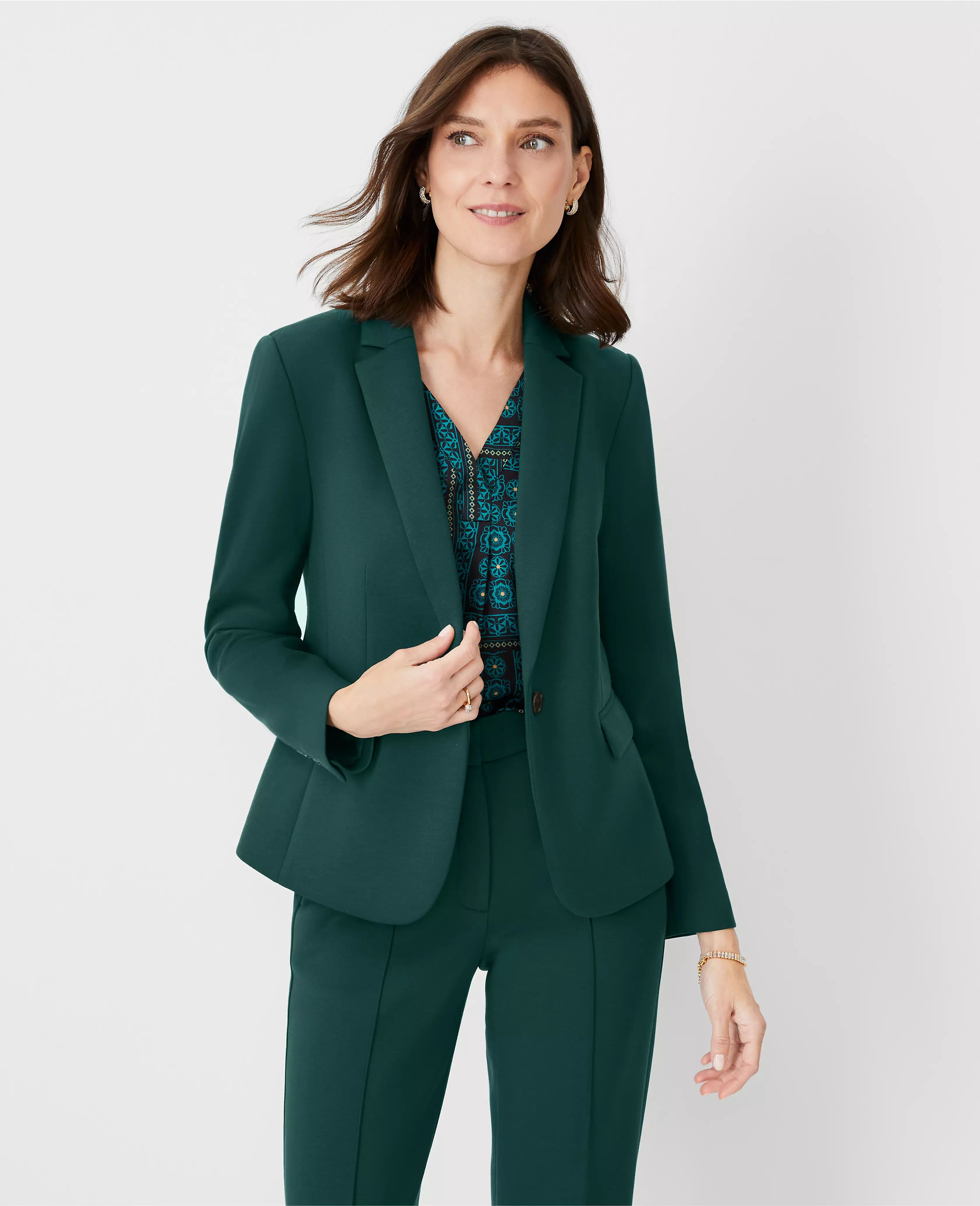 The Perfect One Button Blazer in Double Knit | Ann Taylor (US)