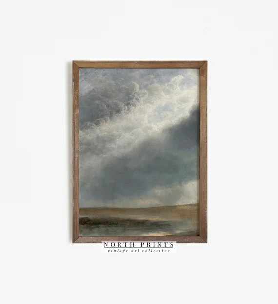 Moody Landscape Painting | Vintage Print Digital PRINTABLE #558 | Etsy (US)