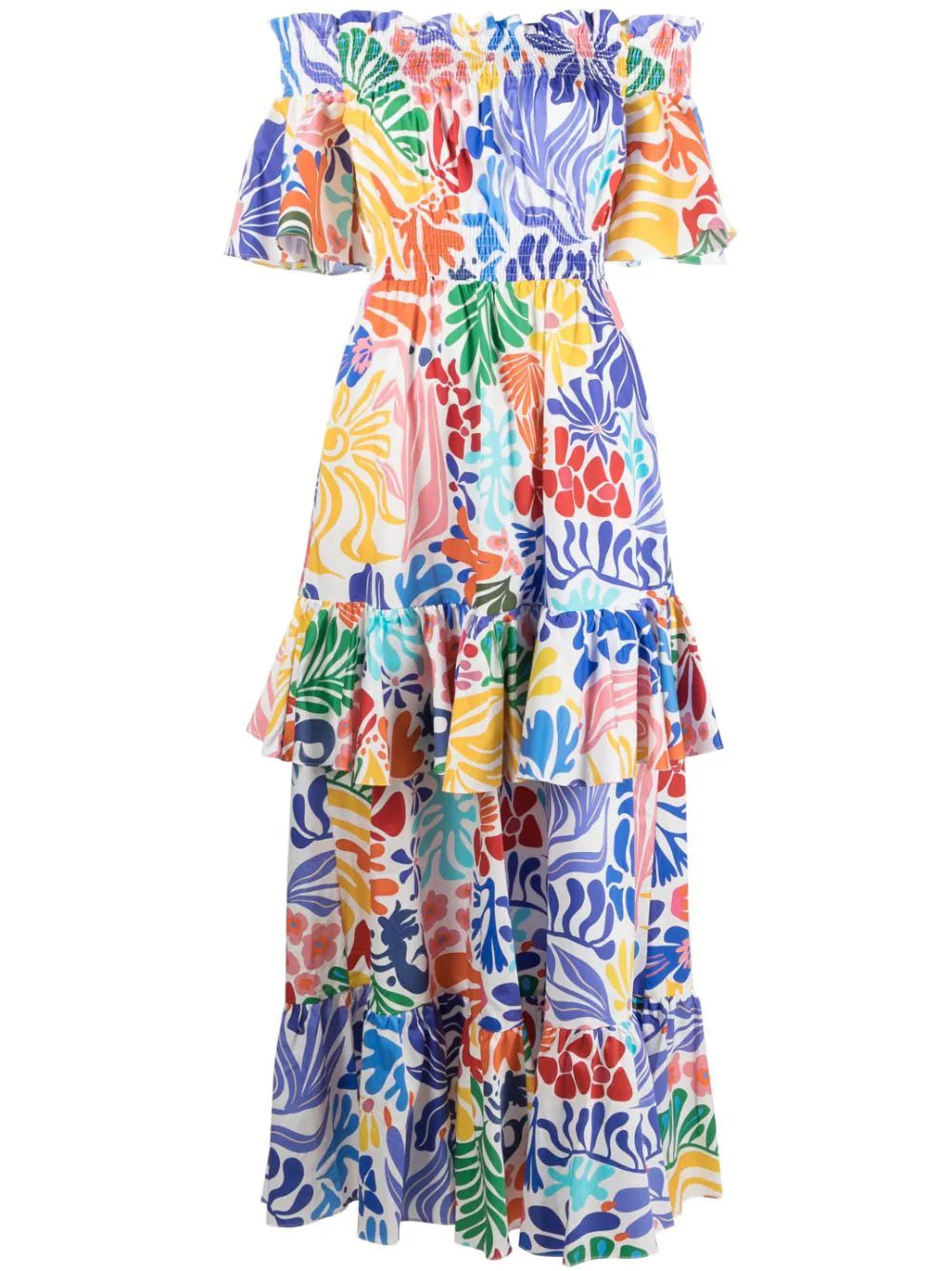 Elena floral-print cotton maxi dress | Farfetch Global