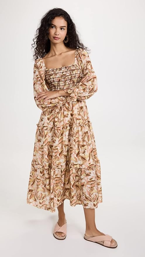 MOON RIVER Women's Smocked Dress | Amazon (US)