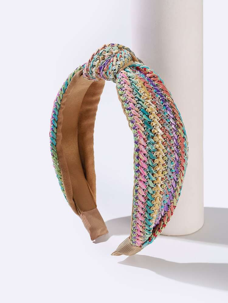 EMERY ROSE Color Block Knot Decor Headband | SHEIN