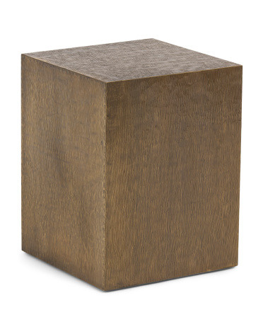 14x14x18  Textured Brass Rotary Side Table | TJ Maxx