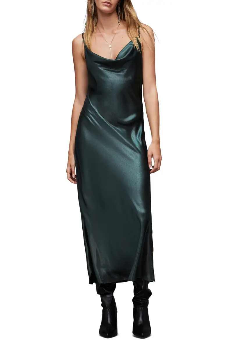Hadley Metallic Satin Slipdress | Nordstrom