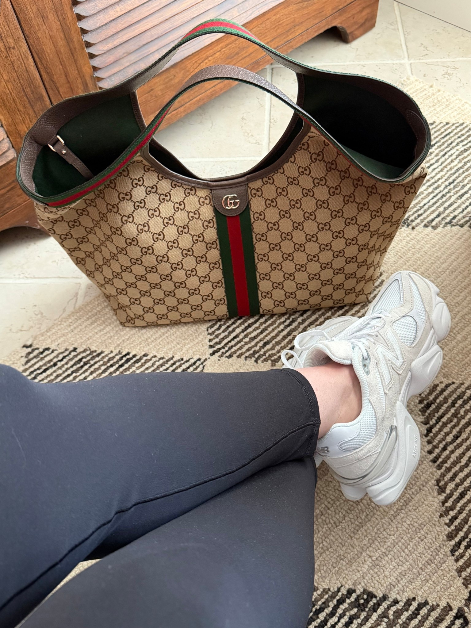 #ootd new sneakers, new leggings and Gucci makes for the perfect outfit! 

#LTKTravel #LTKSaleAlert #LTKootd