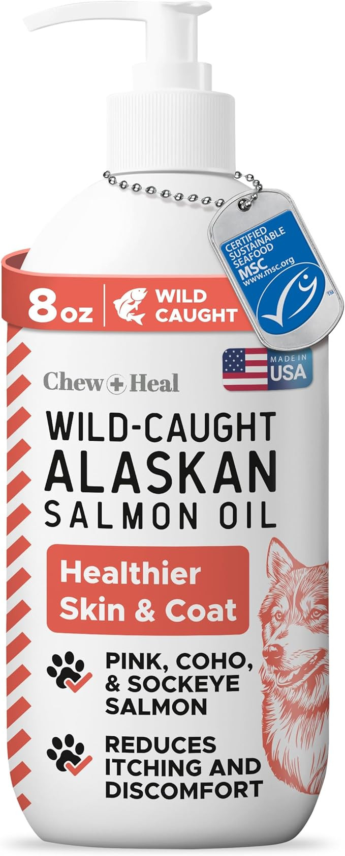 Pure Wild Alaskan Salmon Oil for Dogs - 8 oz. Pump Cap - Toxin Free Dog Fish Oil Rich in Omega-3 ... | Amazon (US)