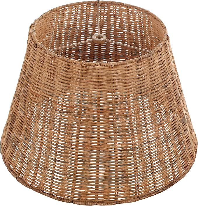 Aspen Creative 32989, Empire Natural Rattan Spider Shade, 9" Top x 14" Bottom x 9-1/2" Slant | Amazon (US)