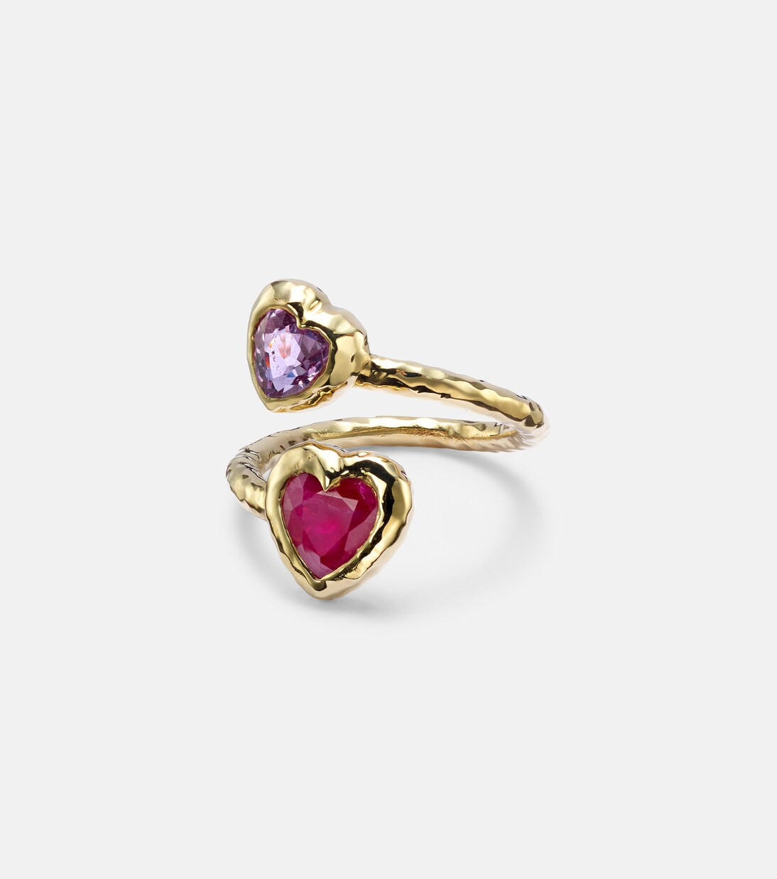 Moi and Toi 18kt gold ring with sapphires and rubies | Mytheresa (US/CA)