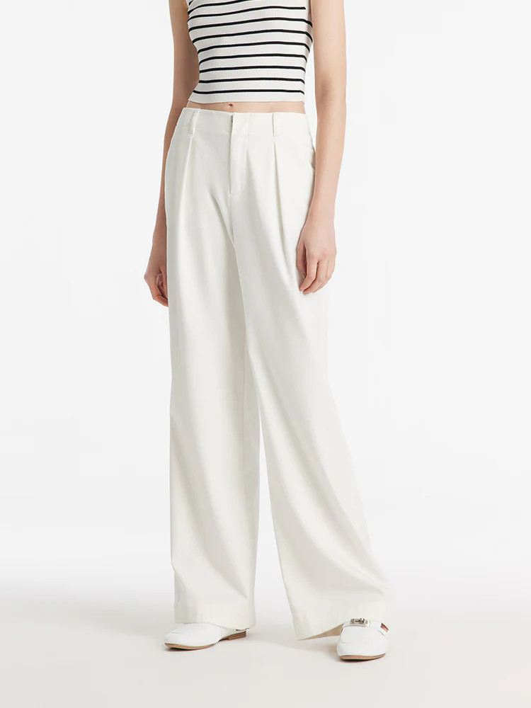 Oil-Resistant Wide Leg Full Length Women Jeans | GOELIA