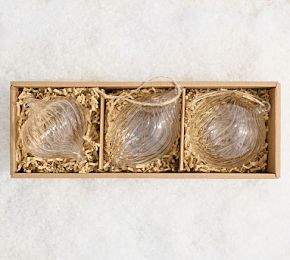 Mixed Glass Ornaments - Set of 3 | Pottery Barn CA