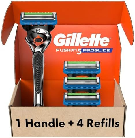 Gillette Fusion ProGlide Razor for Men, Handle + 4 Blade Refills | Amazon (US)