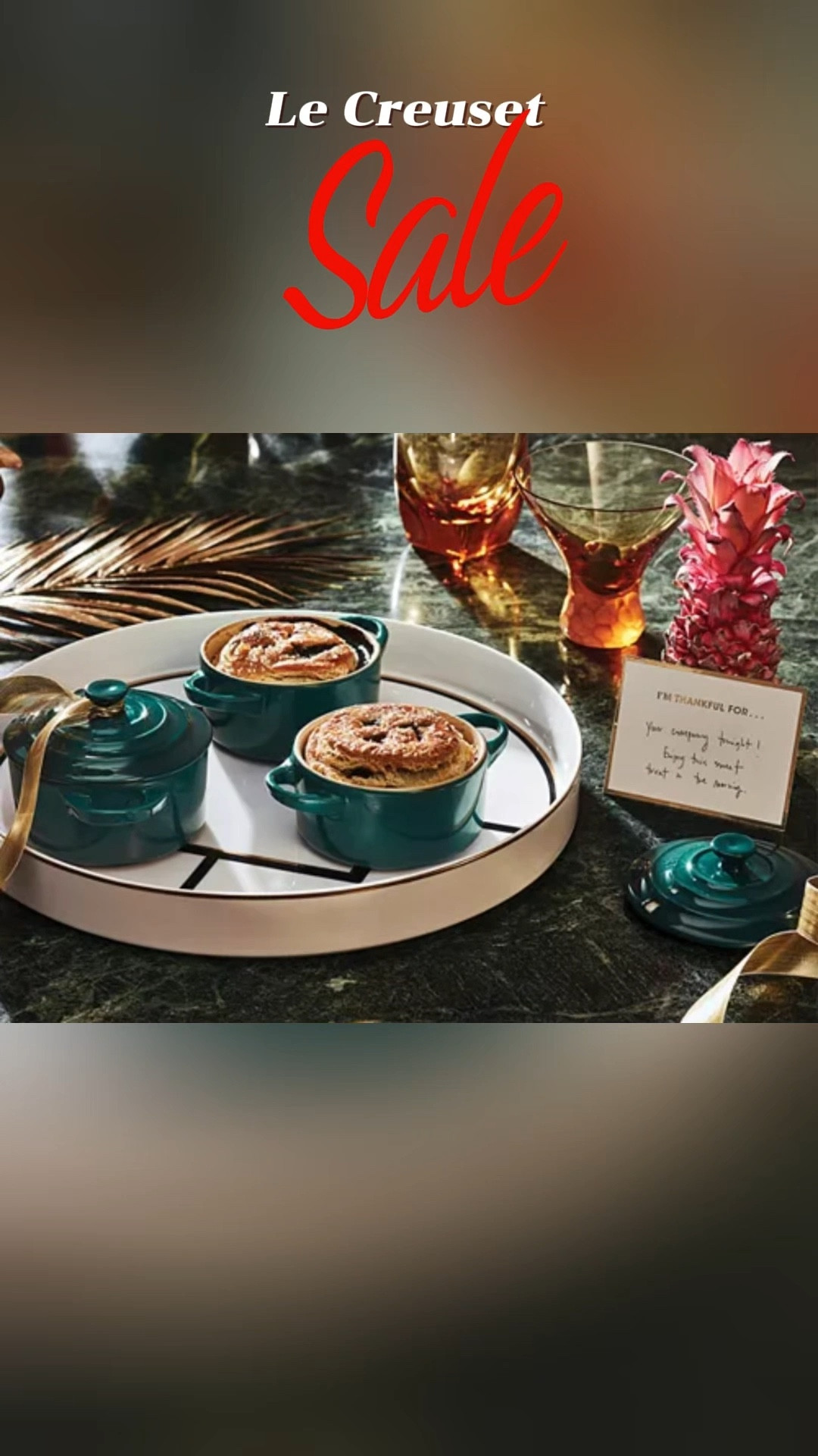 I heard people are looking for my favorite brand of cook wear! Happy to help. 
I searched for pieces under $200 to get a newbie some great finds. 
It’s perfectly fine, and fun, to hunt for pieces over time by color, sale, etc. 

Le Creuset
Set of 4 Mini Cocottes with Mini-Cocotte Cookbook
$99.99
Le Creuset's ultra-durable stoneware.
4.25"L x 5.5"W x 3.5"H; each holds 8 oz.
Includes cookbook
Manufacturer's limited 5-year warranty

#LTKWatchNow #LTKHome #LTKSaleAlert