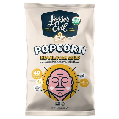 LesserEvil Organic Popcorn Himalayan Gold -  4.6oz | Target
